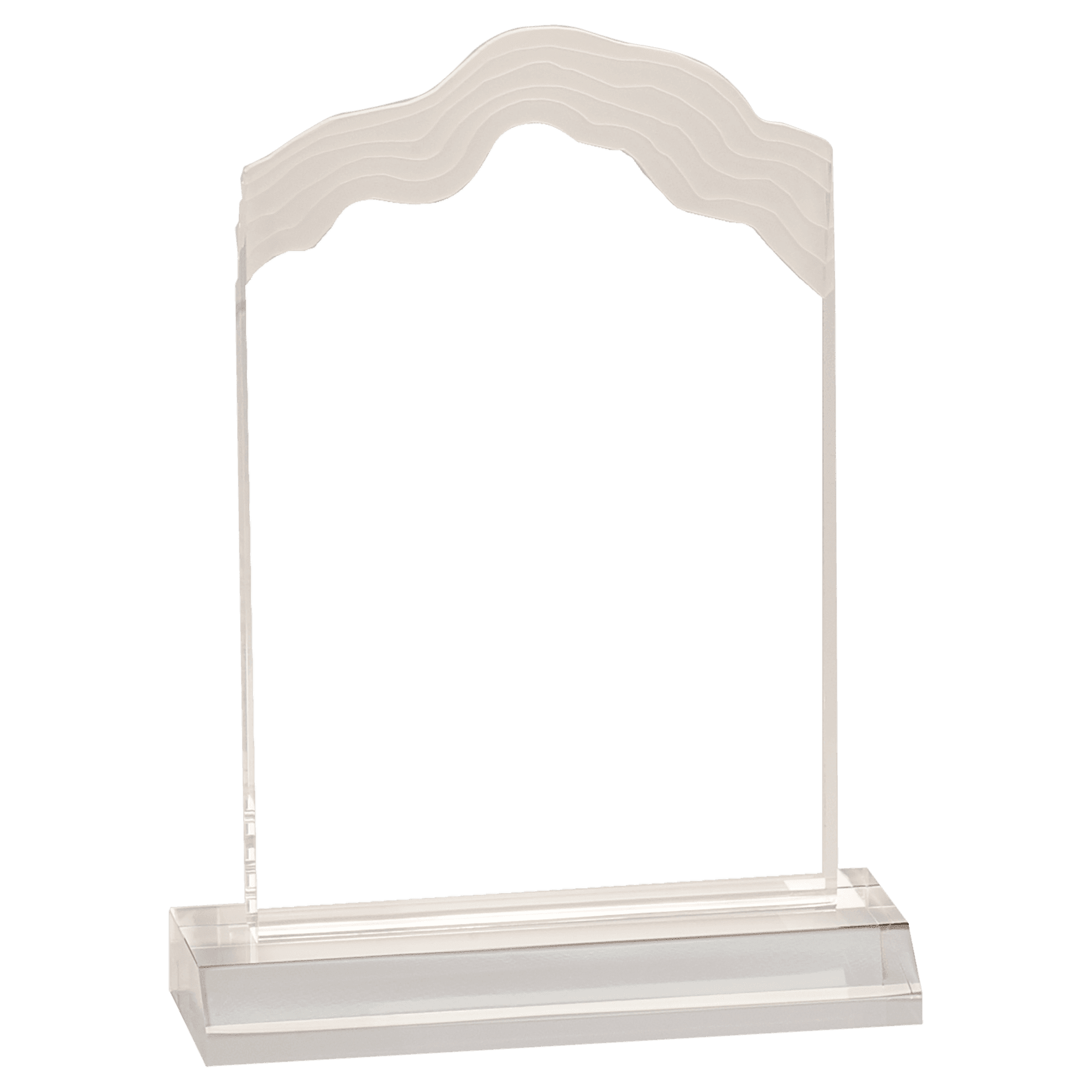 CLEAR ACRYLIC WHITE CAP