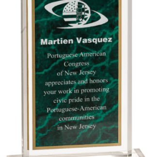 GREEN MARBLEIZED ACRYLIC