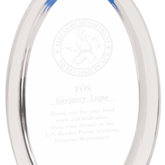 BLUE OVAL HALO ACRYLIC