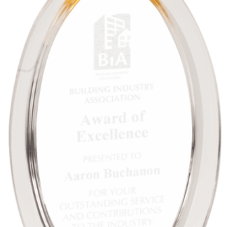 GOLD OVAL HALO ACRYLIC