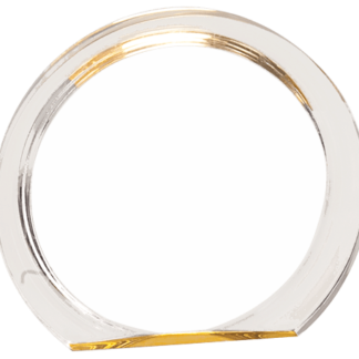 GOLD ROUND HALO ACRYLIC