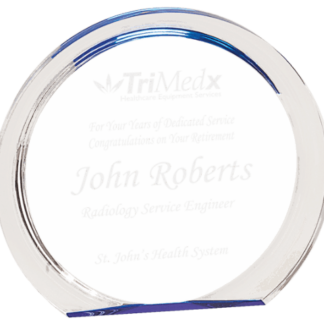 BLUE ROUND HALO ACRYLIC