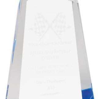 BLUE FACET WEDGE ACRYLIC