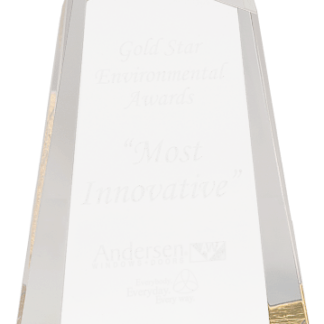 GOLD FACET WEDGE ACRYLIC