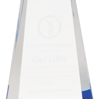 BLUE FACET WEDGE ACRYLIC