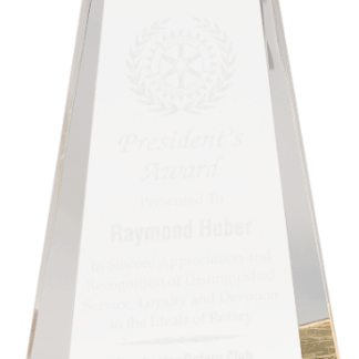 GOLD FACET WEDGE ACRYLIC