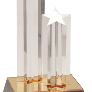 GOLD DOUBLE STAR COLUMN ACRYLIC