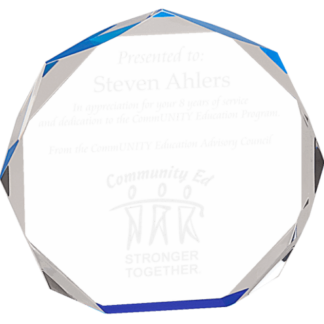 BLUE OCTAGON ACRYLIC