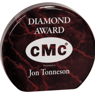 RED MARBLE ACRYLIC ROUND