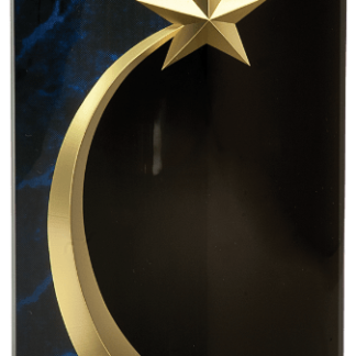 BLUE MARBLE RNDED SHOOTING STAR ACRYLIC