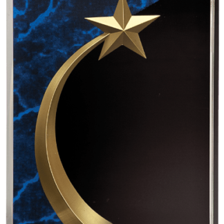 BLUE MARBLE SQUARE SHOOTING STAR ACRYLIC