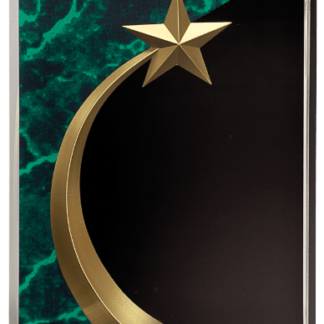GREEN MARBLE SQUARE SHOOTING STAR ACRYLC