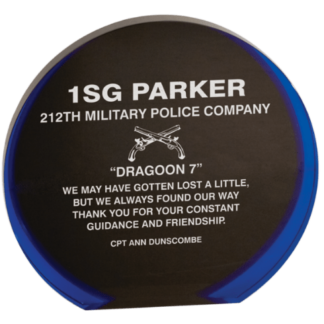 BLACK/BLUE LUMINARY CIRCLE ACRYLIC