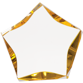 GOLD LUMINARY STAR ACRYLIC