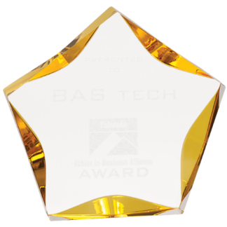 GOLD LUMINARY STAR ACRYLIC