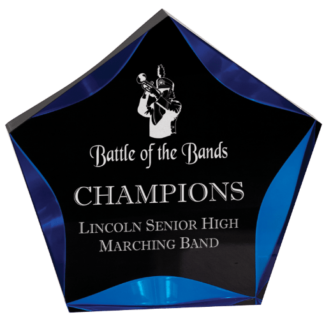 BLACK/BLUE LUMINARY STAR ACRYLIC