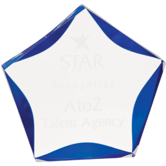 BLUE LUMINARY STAR ACRYLIC