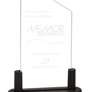 CLEAR PEAK ACRYLIC W/BLACK BASE