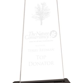 CLEAR PRISM ACRYLIC W/BLACK BASE