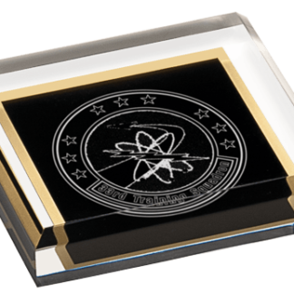 SOLID BLACK ACRYLIC PAPERWEIGHT