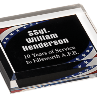 STARS/STRIPES MARBLE ACRYLIC PAPERWEIGHT