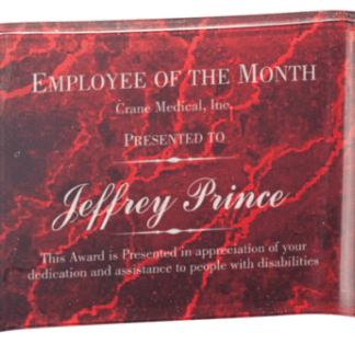 RED MARBLE ACRYIC CRESCENT