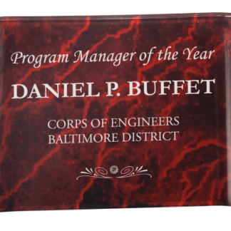 RED MARBLE ACRYLIC CRESCENT