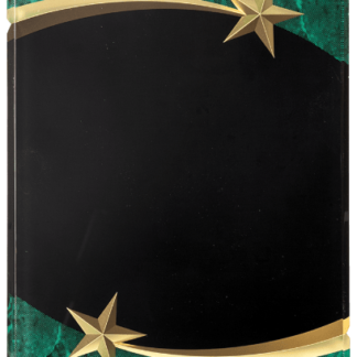 GREEN MARBLE SHOOTING STAR ACRYLIC PLQ