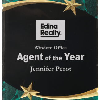 GREEN MARBLE SHOOTING STAR ACRYLIC PLQ