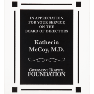 SOLID BLACK CLEAR-PLAQ