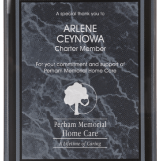 BLACK MARBLE BORDER CLEAR-PLAQ