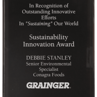 SOLID BLACK BORDER CLEAR-PLAQ