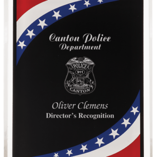 STARS & STRIPES MARBLE BORDER CLEAR-PLAQ