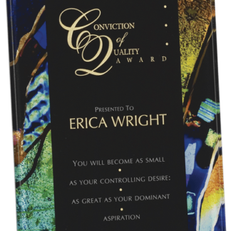 BLUE ACRYLIC ART PLAQUE