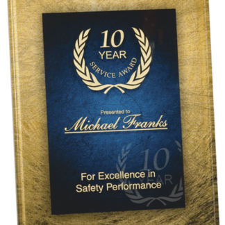 GOLD/BLUE ACRYLIC ART PLAQUE