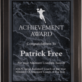 BLACK MARBLE PLQ PLT/MATTE BLACK PLAQUE