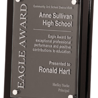 BLACK PIANO FINISH FLOATING ACRYLIC PLQ