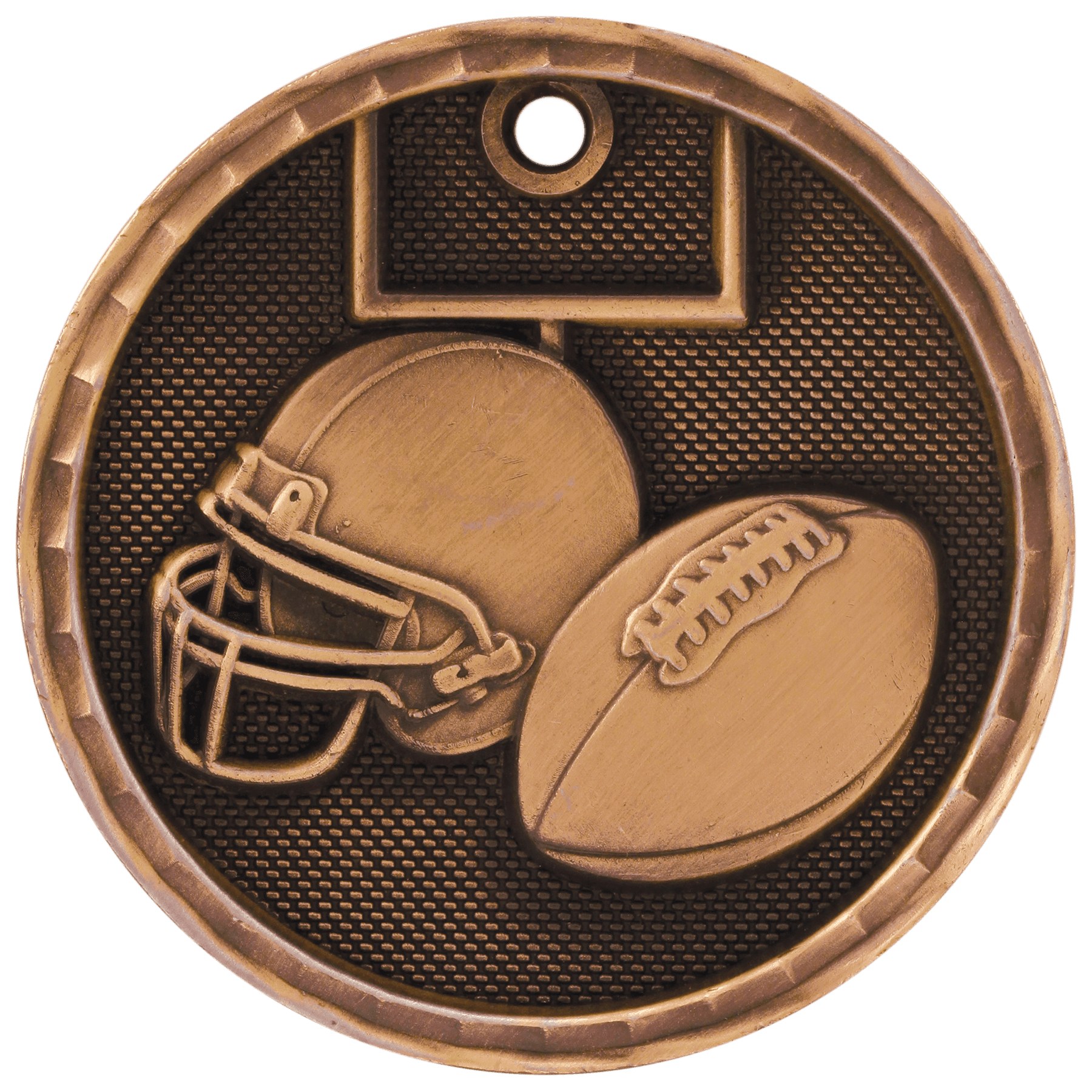 Football 3-D Medal-Bronze