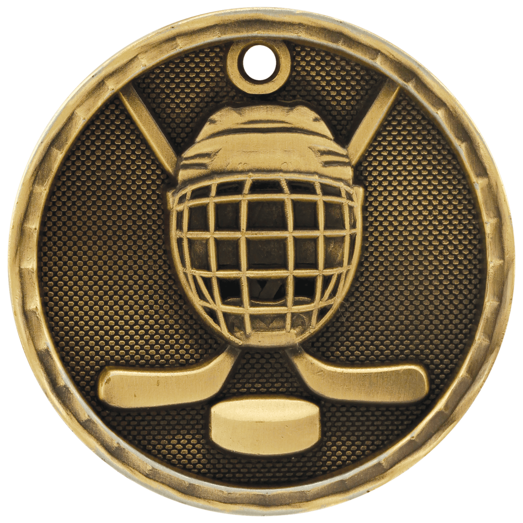 Hockey 3-D Medal-Gold