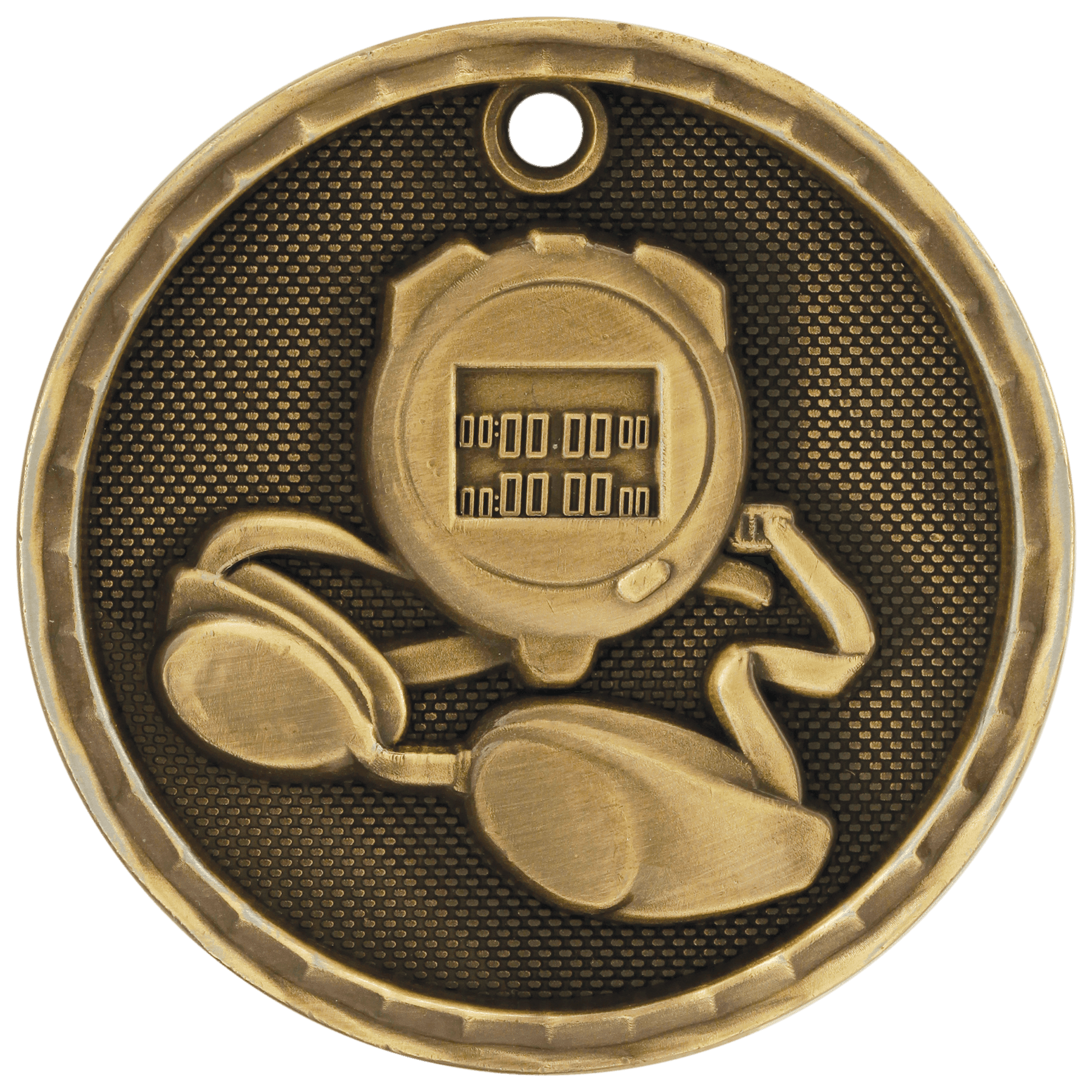 Swimming 3-D Medal-Gold