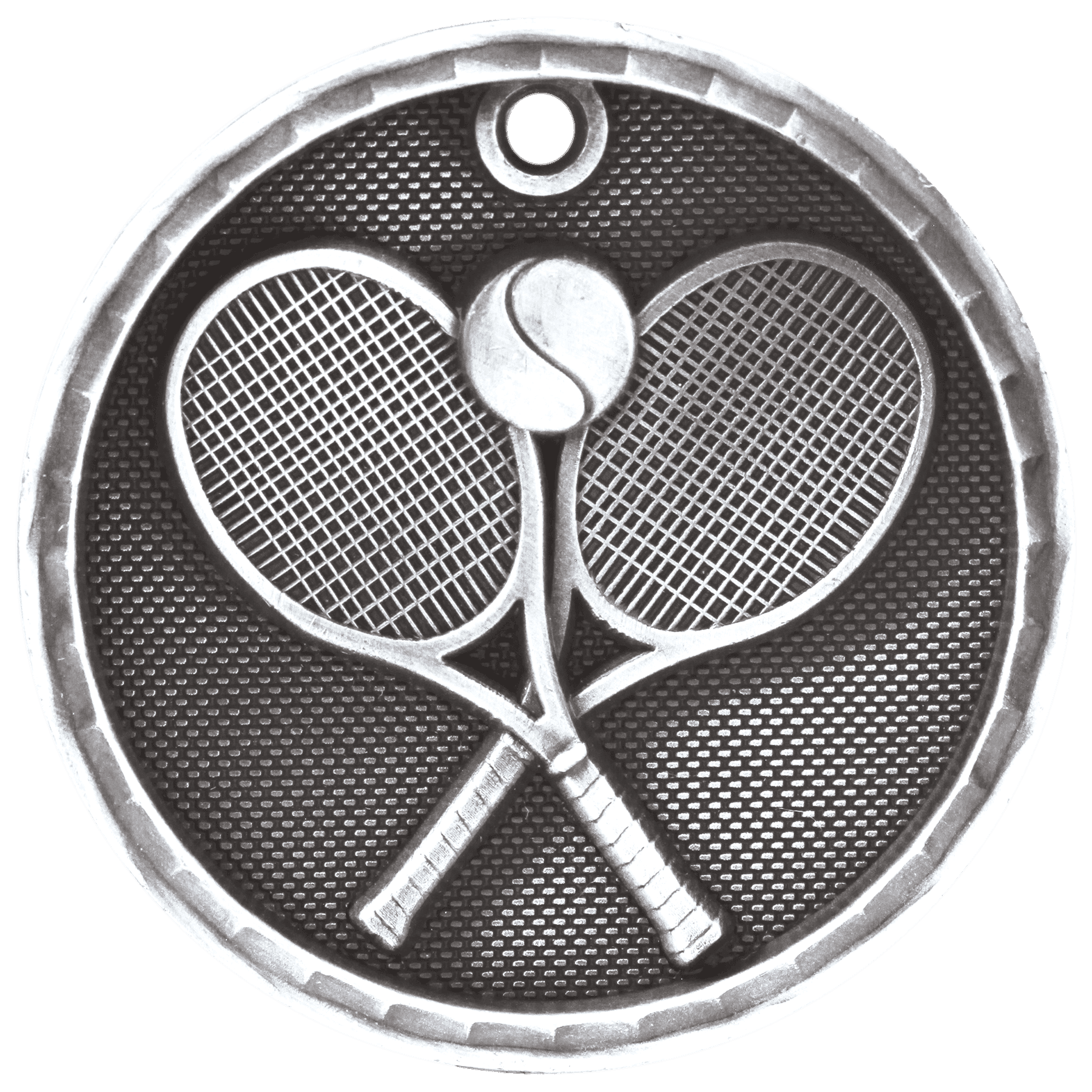 Tennis 3-D Medal-Silver