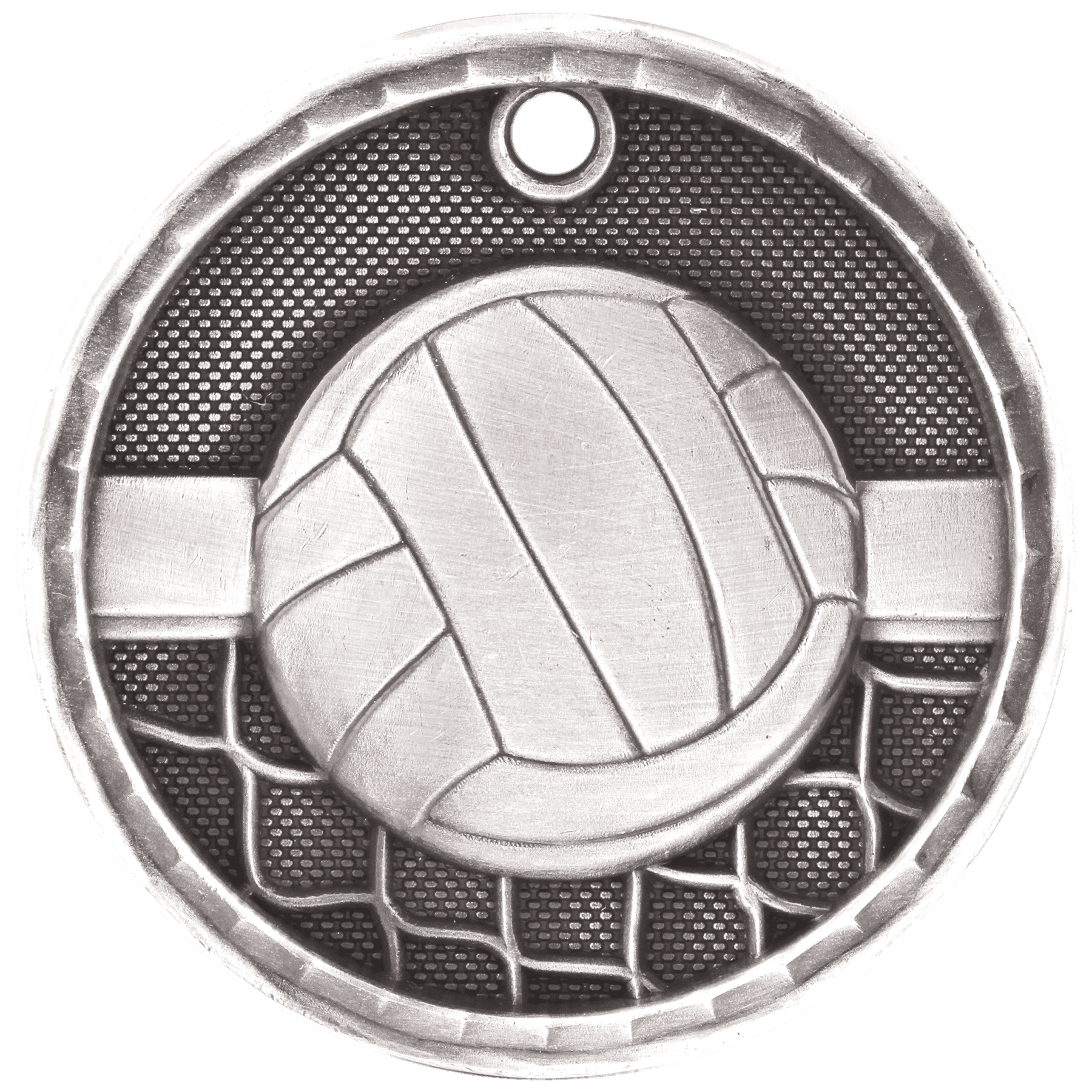 Volleyball 3-D Medal-Silver
