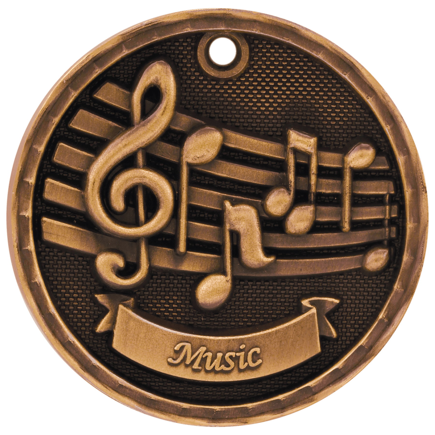 Music 3-D Medal-Bronze