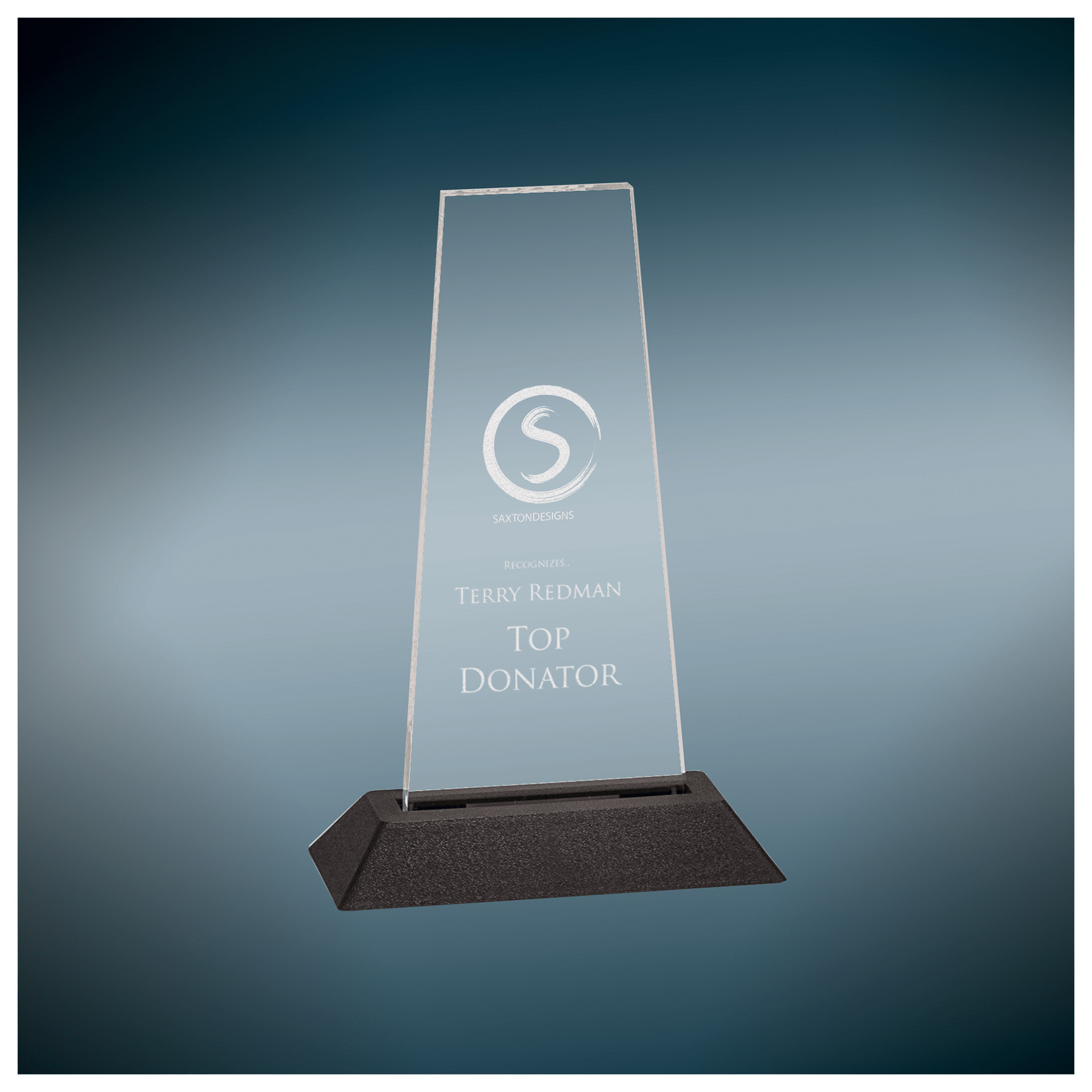 7" Clear Prism Pop-In Acrylic with Black Base