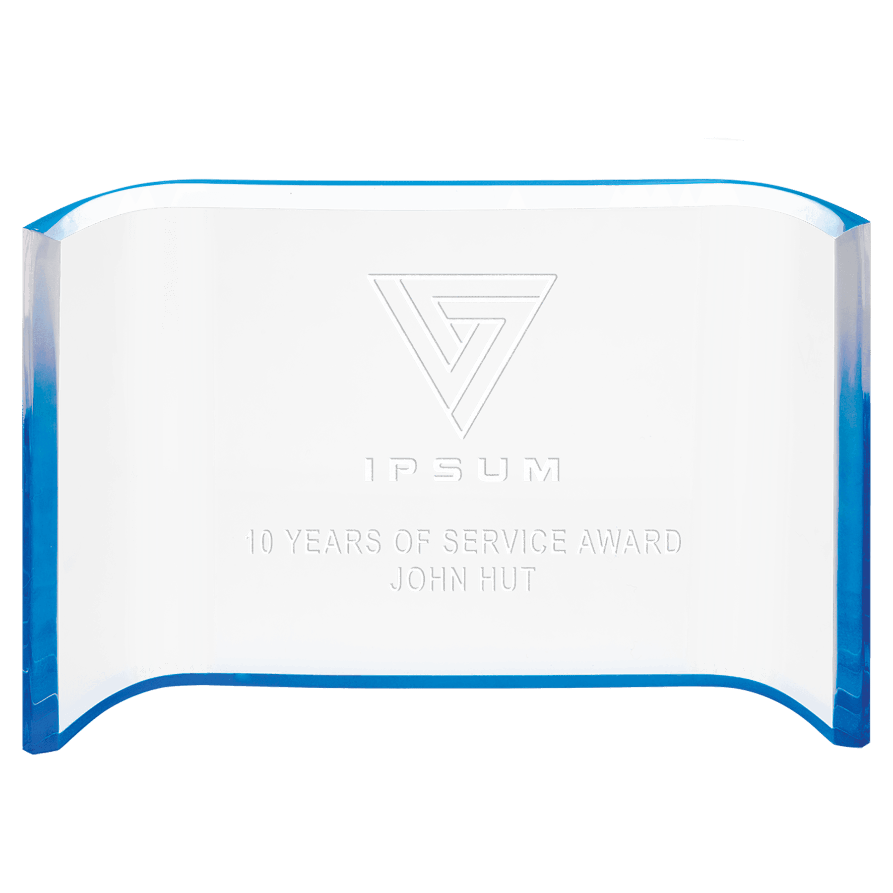 6" x 4" Blue Acrylic Crescent