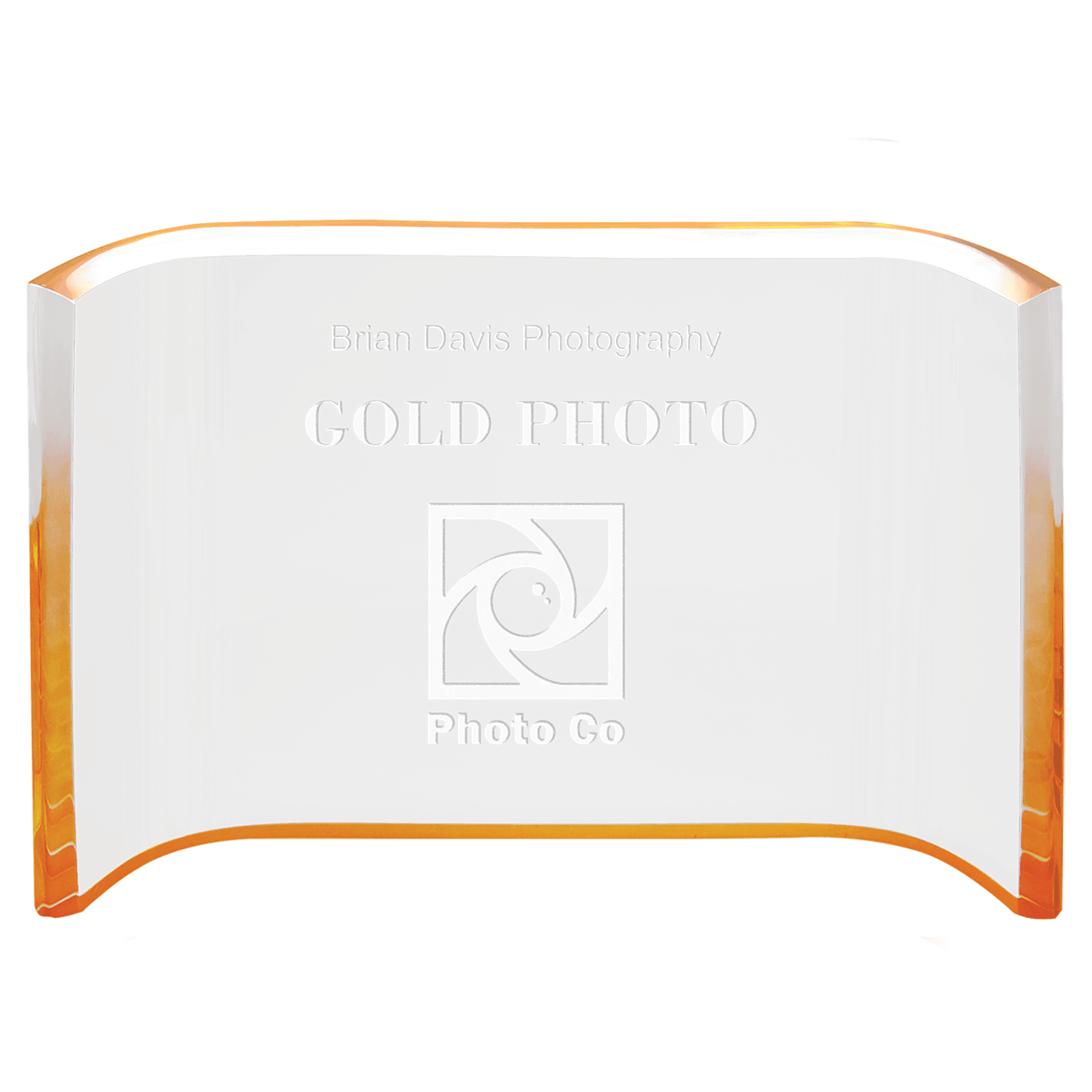 6" x 4" Gold Acrylic Crescent