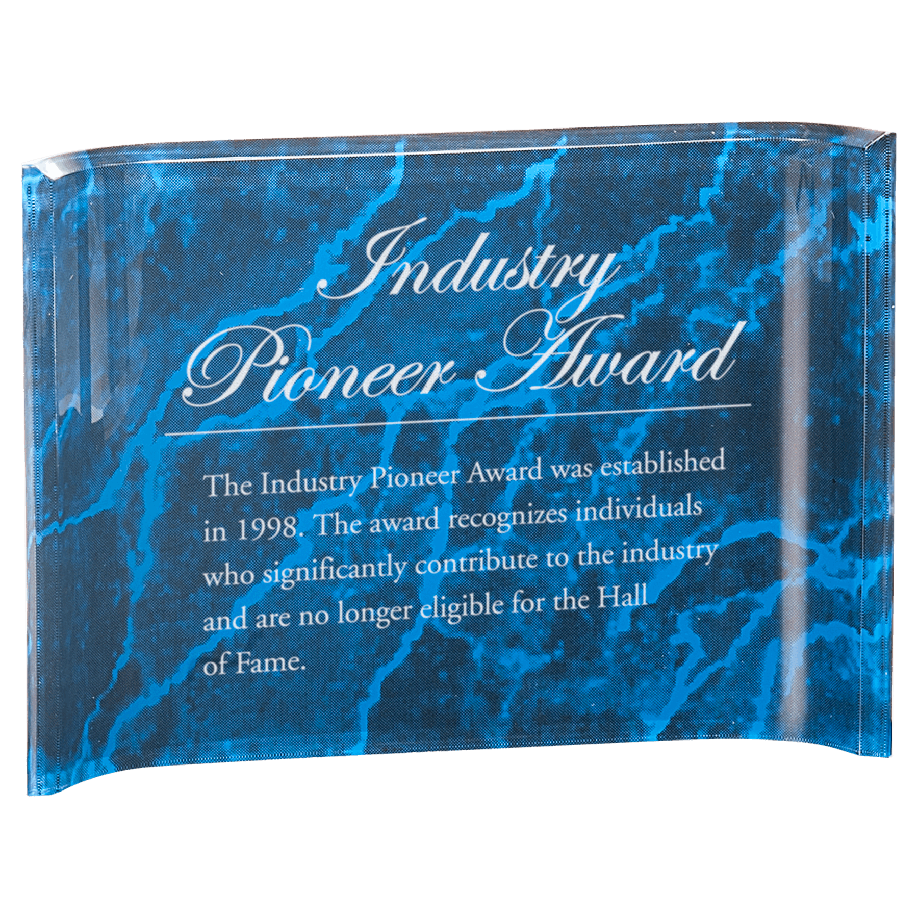 7" x 5" Blue Marble Acrylic Crescent