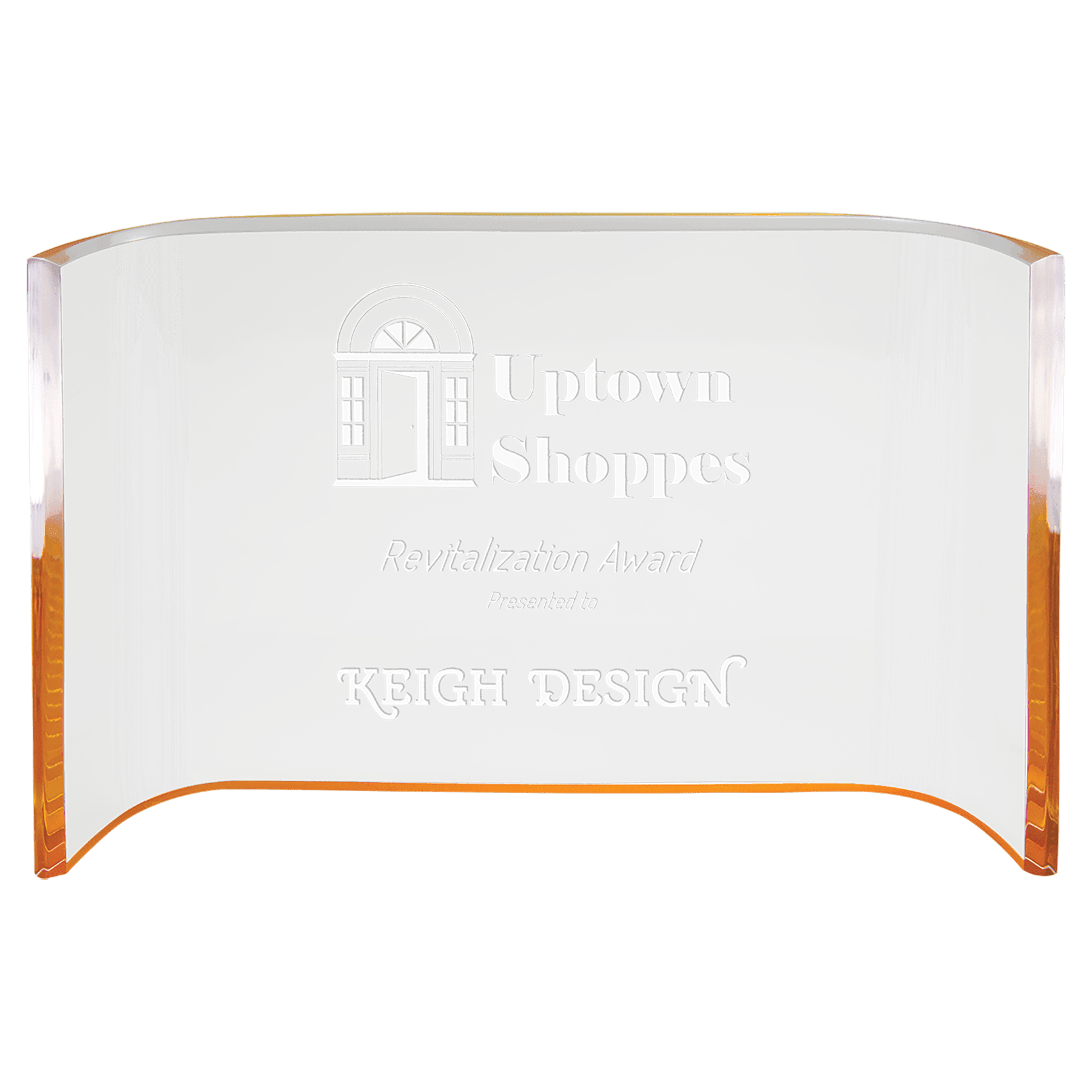 8" x 6" Gold Acrylic Crescent