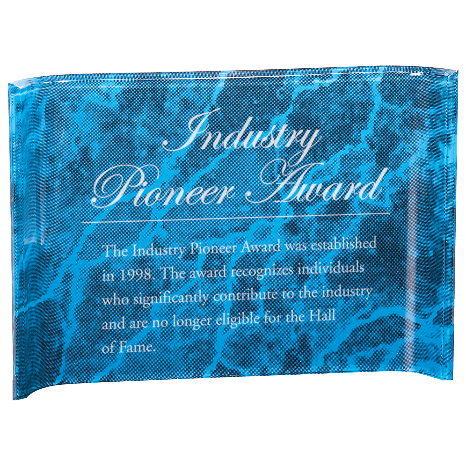 10" x 7" Blue Marble Acrylic Crescent