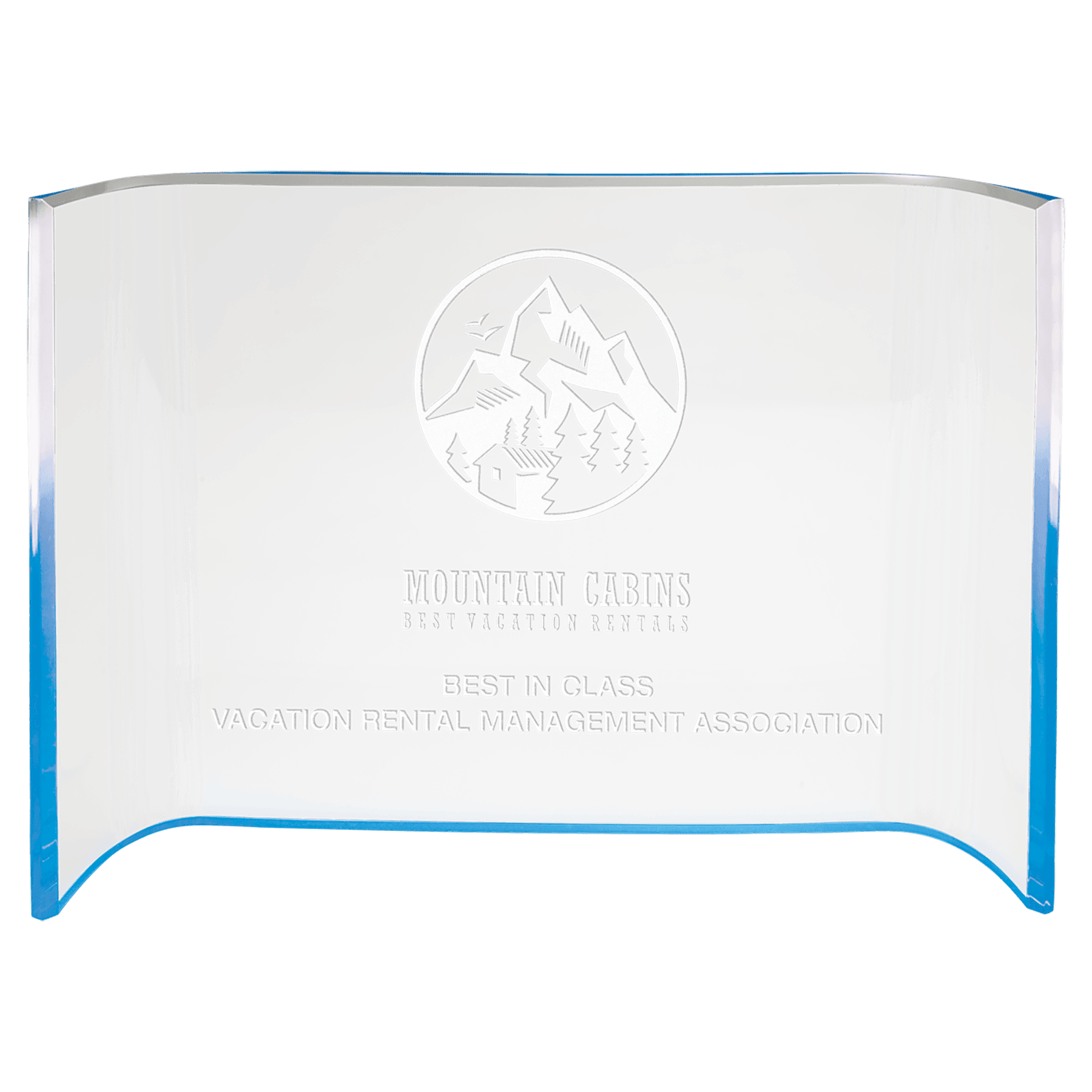 10" x 7" Blue Acrylic Crescent